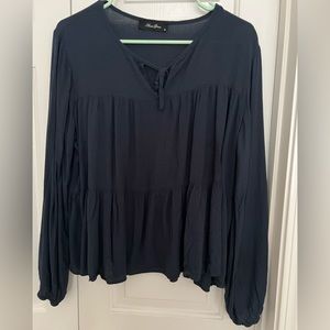 Navy Blue Blouse